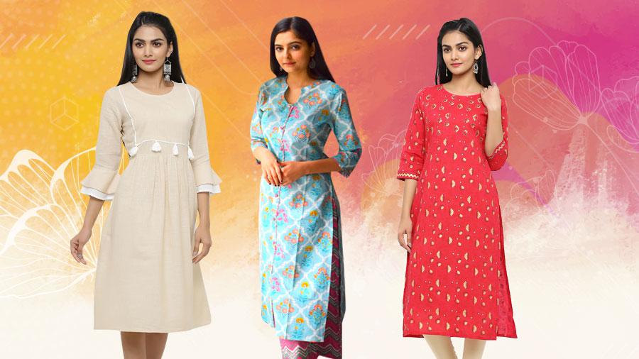 Kurti designs with jeggings - Flaunt your kurti designs with best